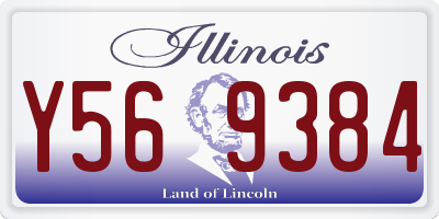 IL license plate Y569384