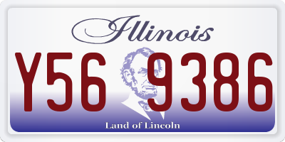 IL license plate Y569386