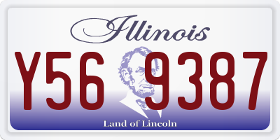 IL license plate Y569387