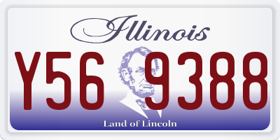 IL license plate Y569388