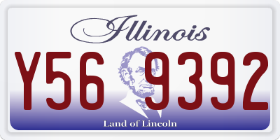 IL license plate Y569392