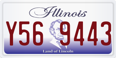 IL license plate Y569443