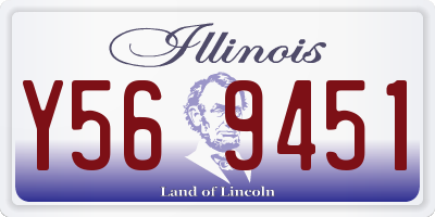 IL license plate Y569451