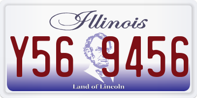 IL license plate Y569456