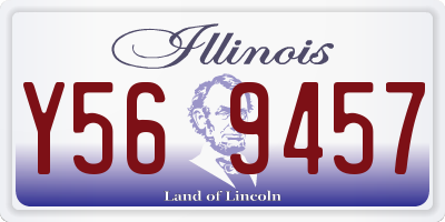 IL license plate Y569457