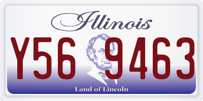 IL license plate Y569463