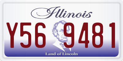 IL license plate Y569481