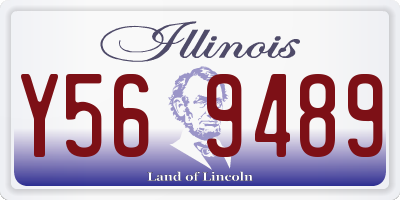 IL license plate Y569489