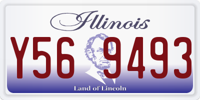 IL license plate Y569493