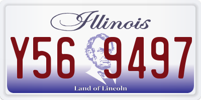 IL license plate Y569497