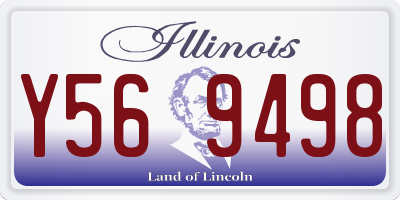 IL license plate Y569498