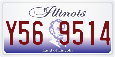 IL license plate Y569514