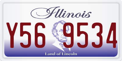IL license plate Y569534