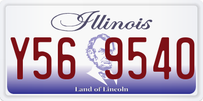 IL license plate Y569540
