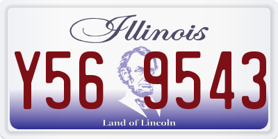 IL license plate Y569543