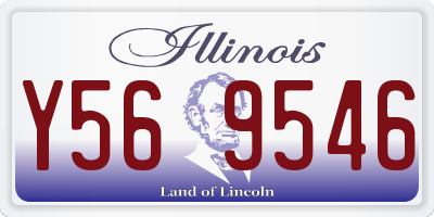 IL license plate Y569546