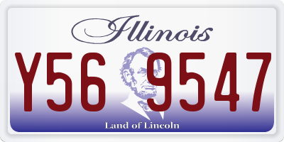 IL license plate Y569547