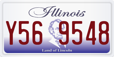 IL license plate Y569548