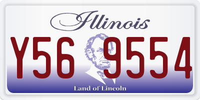IL license plate Y569554