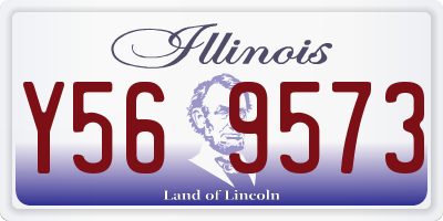 IL license plate Y569573