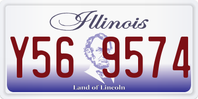 IL license plate Y569574