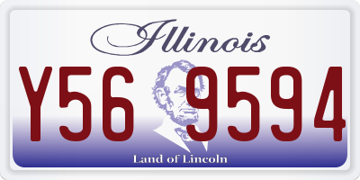 IL license plate Y569594