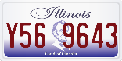 IL license plate Y569643