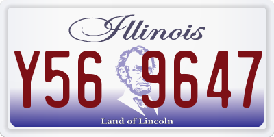 IL license plate Y569647