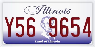 IL license plate Y569654