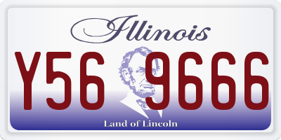 IL license plate Y569666