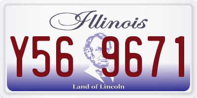 IL license plate Y569671