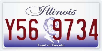 IL license plate Y569734