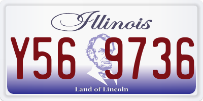 IL license plate Y569736