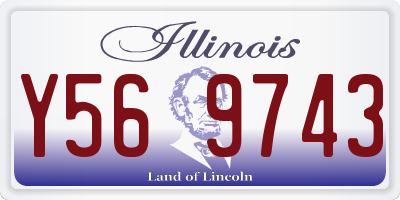 IL license plate Y569743