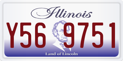 IL license plate Y569751