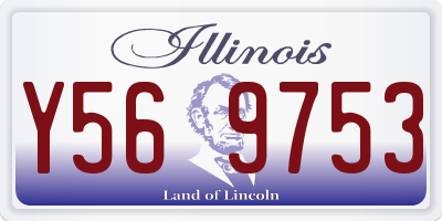 IL license plate Y569753
