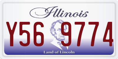 IL license plate Y569774