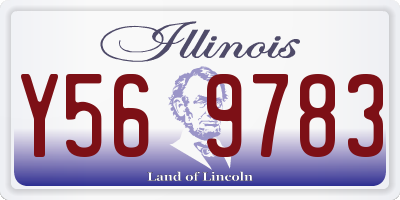 IL license plate Y569783