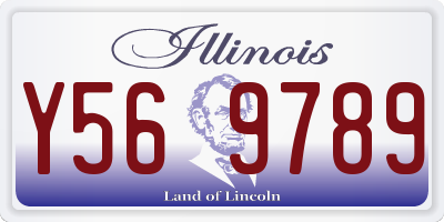 IL license plate Y569789