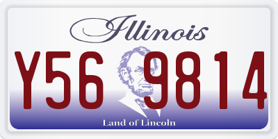IL license plate Y569814