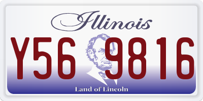 IL license plate Y569816