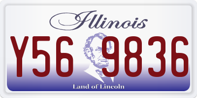 IL license plate Y569836