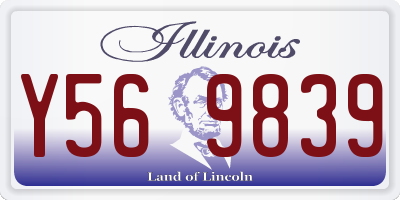 IL license plate Y569839