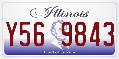 IL license plate Y569843