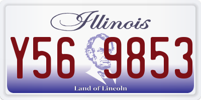 IL license plate Y569853