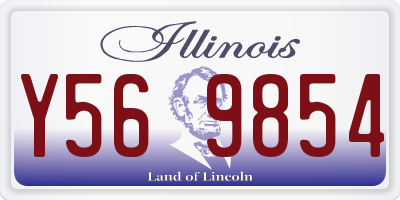 IL license plate Y569854