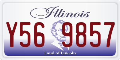 IL license plate Y569857