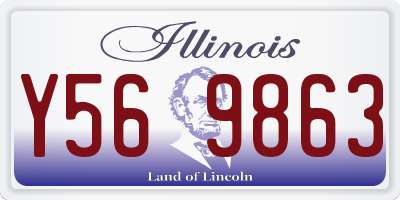 IL license plate Y569863