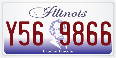IL license plate Y569866