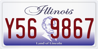 IL license plate Y569867